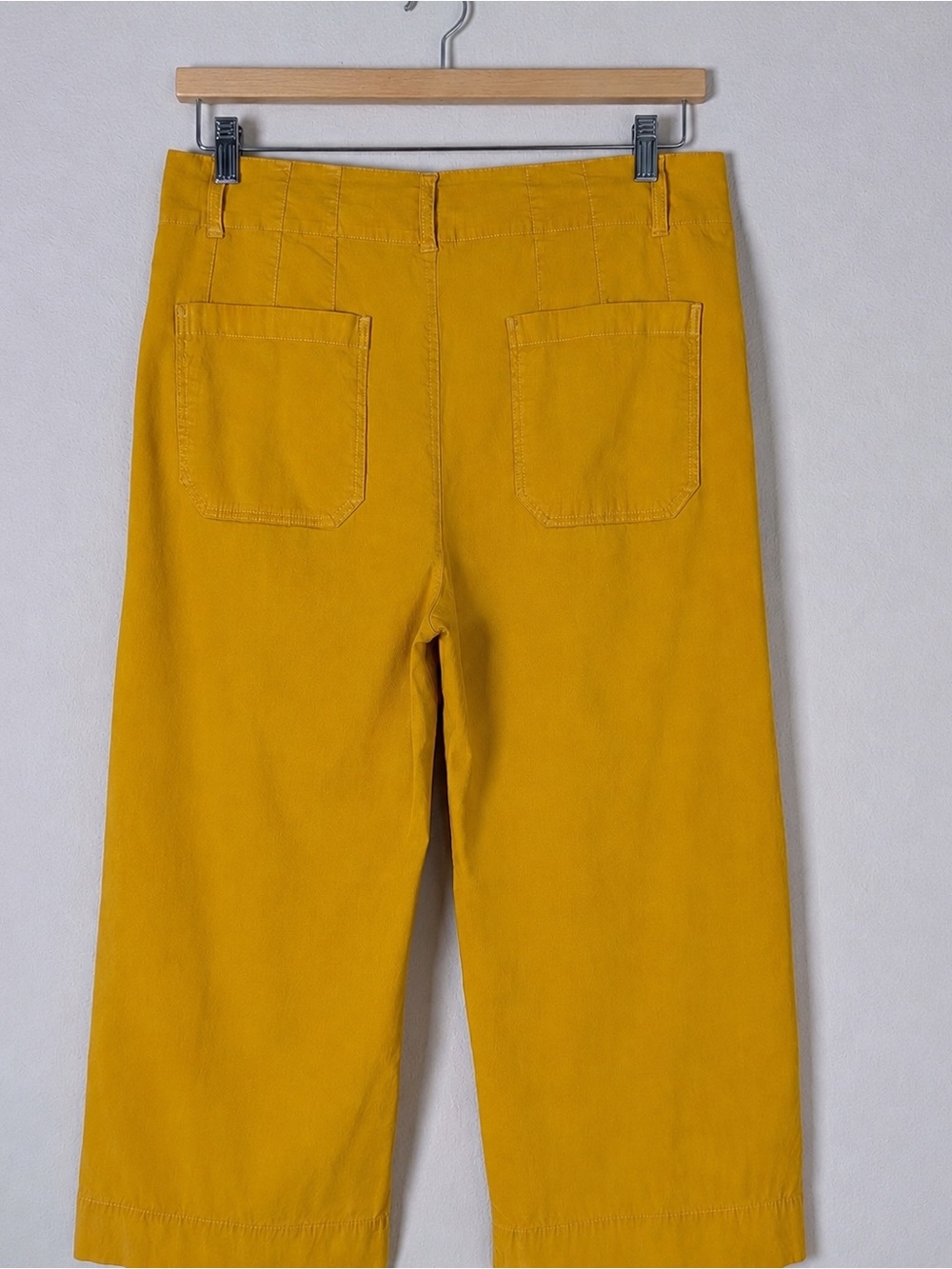 Maeve The Colette Yellow Wide Leg Crop Pants Size 32 - Picture 3 of 11